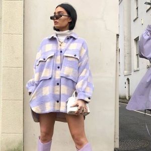 Zara plaid oversized overshirt